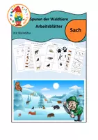 Vorschau - Unterrichtsreihen - Waldtiere und ihre Spuren Arbeitsblätter - Deckblatt