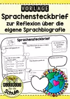 Vorschau - Arbeitsblätter - Sprachensteckbrief zur Reflexion über die eigene sprachliche Biografie - Deckblatt