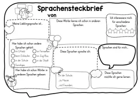 Vorschau - Arbeitsblätter - Sprachensteckbrief zur Reflexion über die eigene sprachliche Biografie - Seite 2