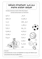 Aperçu - Feuilles d'exercices - Wortwolken erste Verben - Page 1