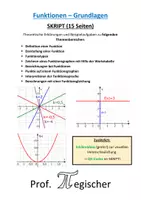 Vorschau - Unterrichtsreihen - SKRIPT: Funktionen - Grundlagen (mit Lösungen & PowerPoint) - Seite 1