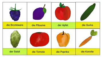 Vorschau - Fördermaterial/Inklusion - Obst und Gemüse - Wortschatz Karten, Wortschatzarbeit - Seite 3
