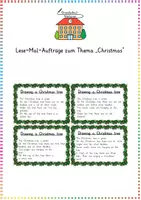 Vorschau - Fördermaterial/Inklusion - Lese-Mal-Aufträge zum Thema "Christmas" - Deckblatt