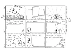 Vorschau - Mal- und Bastelvorlagen - My little book of COURAGE - 2 Leporellos für den Englischunterricht - Seite 3