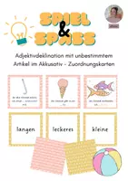 Aperçu - Jeux - Deutsch/Allemand: Jeu de cartes - déclinaison de l'adjectif à l'accusatif - Page de couverture
