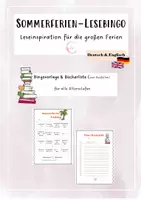 Vorschau - Arbeitsblätter - Sommerferien-Lesebingo Deu & Eng - Deckblatt