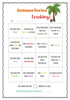 Vorschau - Arbeitsblätter - Sommerferien-Lesebingo Deu & Eng - Seite 1