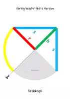 Vorschau - Mal- und Bastelvorlagen - Pythagoras: Anwendung im Kegel - Papiermodell (Quadrama) - Seite 1