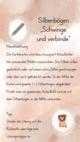 Vorschau - Stationenlernen - Silbenbögen Übungskarteien - Schwinge und verbinde! - Seite 1
