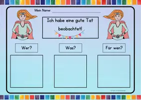 Vorschau - Arbeitsblätter - Fokus auf die Stärken: Ich habe eine gute Tat beobachtet - Seite 2