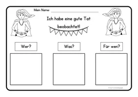 Vorschau - Arbeitsblätter - Fokus auf die Stärken: Ich habe eine gute Tat beobachtet - Seite 3