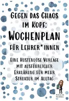 Vorschau - Anderer Materialtyp - Wochenplan für mehr Struktur im Alltag (für Lehrer*innen) - Deckblatt
