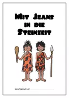 Vorschau - Arbeitsblätter - Mit Jeans in die Steinzeit Lesetagebuch - Deckblatt