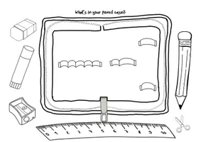Aperçu - Feuilles d'exercices - What is in your pencil case? Le classeur en cours d’anglais - Page 1