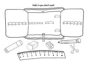Aperçu - Feuilles d'exercices - What is in your pencil case? Le classeur en cours d’anglais - Page 2