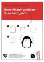 Vorschau - selbst erstellte Cliparts/Grafiken - Eine Zeichenanleitung für Pinguine - Deckblatt
