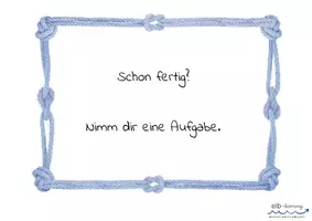 Vorschau - Arbeitsblätter - Schon fertig? Nimm dir eine Aufgabe. - Deckblatt