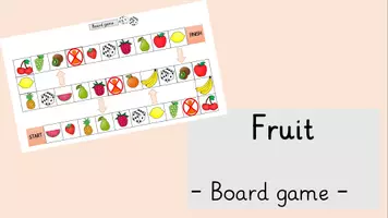 Vorschau - Arbeitsblätter - Fruit - Board game - Deckblatt