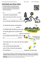 Vorschau - Arbeitsblätter - Arbeitsblatt "Natur" + Onlineübung & MP3 + Infografik - Deckblatt