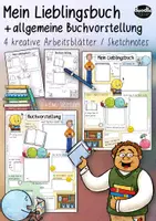 Vorschau - Arbeitsblätter - Lieblingsbuch und Buchvorstellung - Sketchnotes - Deckblatt