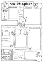 Vorschau - Arbeitsblätter - Lieblingsbuch und Buchvorstellung - Sketchnotes - Seite 1