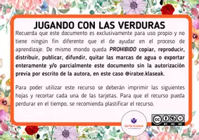 Vista previa - Juegos / Gamificación - Juego de cartas- Jugando con las verduras (inglés) - página 3