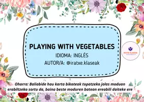 Vista previa - Juegos / Gamificación - Juego de cartas- Jugando con las verduras (inglés) - Portada