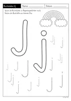 Vorschau - Arbeitsblätter - Buchstabe Jj - differenzierte Arbeitsblätter (Klasse 1) Grundschriftversion - Seite 1