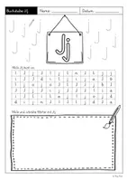 Vorschau - Arbeitsblätter - Buchstabe Jj - differenzierte Arbeitsblätter (Klasse 1) Grundschriftversion - Seite 2