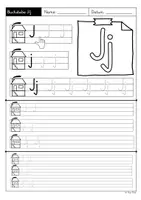 Vorschau - Arbeitsblätter - Buchstabe Jj - differenzierte Arbeitsblätter (Klasse 1) Grundschriftversion - Seite 3