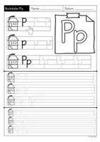 Vorschau - Arbeitsblätter - Buchstabe Pp - differenzierte Arbeitsblätter (Klasse 1) Grundschriftversion - Seite 3