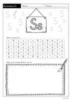 Vorschau - Arbeitsblätter - Buchstabe Ss - differenzierte Arbeitsblätter (Klasse 1) Grundschriftversion - Seite 2