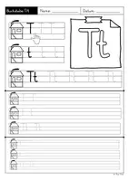 Vorschau - Arbeitsblätter - Buchstabe Tt - differenzierte Arbeitsblätter (Klasse 1) Grundschriftversion - Seite 3