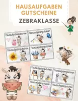 Vorschau - Bildkarten - Hausaufgabengutscheine - Zebraklasse / Belohnung - Deckblatt
