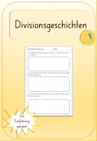 Vorschau - Arbeitsblätter - Geschichten zur Division (Einführung) - Deckblatt