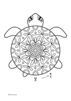 Vorschau - Mal- und Bastelvorlagen - 3D Mandala Schildkröten für den Kunstunterricht und zur Entspannung - Seite 3