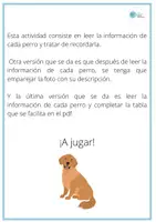 Vista previa - Tarjetas / Manipulativos - Actividad perros vertical - página 1