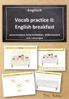 Vorschau - Arbeitsblätter - Arbeitsblätter: English breakfast - Vocab practice II - Deckblatt