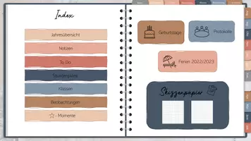 Vorschau - Interaktives Material - Digitaler Lehrerplaner/ Lehrerkalender 2022/2023 Blue Princess Dunkelblau - Seite 3