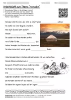 Vorschau - Arbeitsblätter - Lernposter + Arbeitsblatt "Nomaden" + Onlineübung & MP3 + Mindmap + Infografik - Seite 1