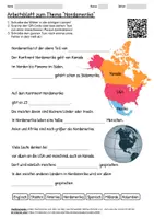Vorschau - Arbeitsblätter - Lernposter + Arbeitsblatt "Nordamerika" + Onlineübung & MP3 + Mindmap + Infografik - Seite 1