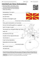 Vorschau - Arbeitsblätter - Arbeitsblatt "Nordmazedonien" + Onlineübung & MP3 + - Deckblatt