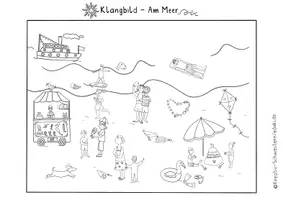 Vorschau - Arbeitsblätter - Musik Grundschule, Klangbild Am Meer, Sommer, fertige Musikstunde - Seite 3