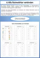 Vorschau - Arbeitsblätter - Arbeitsblätter Reime verbinden - Deckblatt