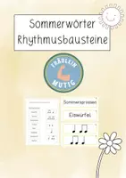 Vorschau - Arbeitsblätter - Sommerwörter Rhythmusbausteine - Deckblatt
