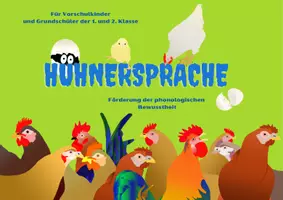 Vorschau - Arbeitsblätter - Hühnersprache - Förderung der phonologischen Bewusstheit - Deckblatt
