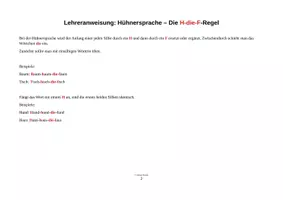 Vorschau - Arbeitsblätter - Hühnersprache - Förderung der phonologischen Bewusstheit - Seite 2