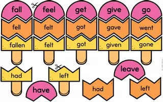 Vorschau - Arbeitsblätter - Irregular Verbs - Ice Lolly Puzzle & Tests - Seite 2