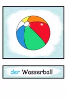 Aperçu - Matériel pour travaux manuels / dessin - Cartes d'images et cartes de mots "der Sommer" Allemand - Page 1