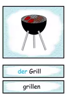 Aperçu - Matériel pour travaux manuels / dessin - Cartes d'images et cartes de mots "der Sommer" Allemand - Page 2